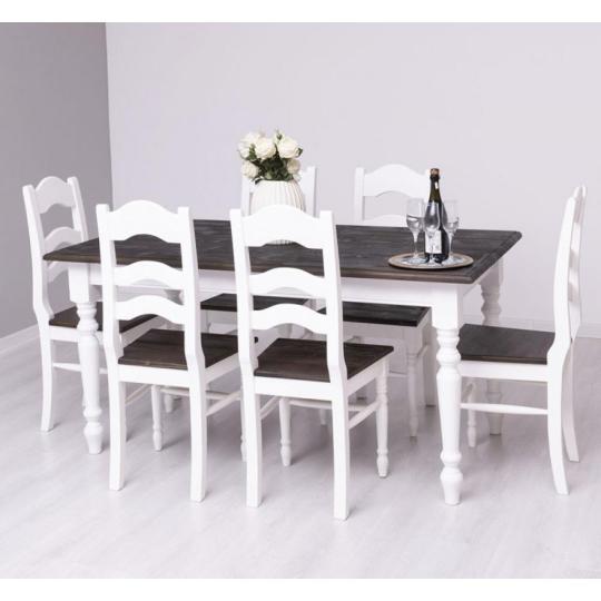 biely lacny provensalsky mediteransky country masivne drevo stol shabby jedalen nabytok kuchyna masivne rustikalny sedliacky 180cm svetle stoly lameridiana zariadenie provansalsky hnede dvojfarebne.jpg